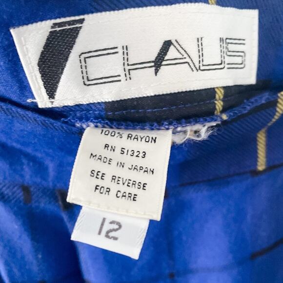 Vintage Pleated Atlantic Star Plaid Luxe Print Midi Skirt size S/M 6/8 small - Picture 6 of 8